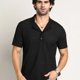 Campus Sutra Men Polo Collar Extended Sleeves Pockets T-shirt-image-34
