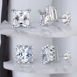 fabula Square Studs Earrings-5