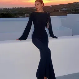 LULU & SKY Boat Neck Backless Maxi Dress-image-32