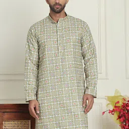 Anouk Men Floral Embroidered Sequinned Floral Kurta-18