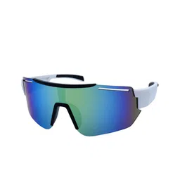 Opticsfit Unisex Shield Sunglasses with Polarised and UV Protected Lens 9325-9
