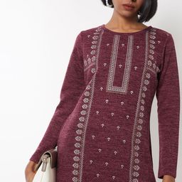 max Women Ethnic Motifs Printed Straight Kurta-picture-2
