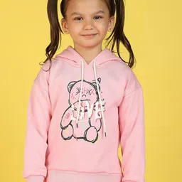 Nauti Nati Girls Printed Hooded Antimicrobial Sweatshirt-image-17
