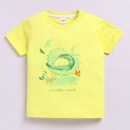LITTLE NINJA Boys Graphic Printed Round Neck Cotton T-shirt-image-90