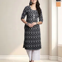 HERE&NOW Women Pack Of 2 Striped Daily Straight Kurtas-image-87