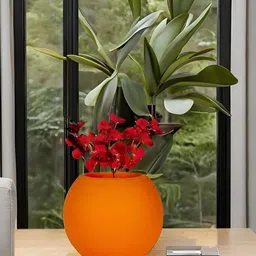 LASAKI Peblo Brown Big Lily Ceramic Planters-image-67