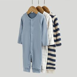 mothercare Boys Pack of 3 Striped Sleepsuit-image-87