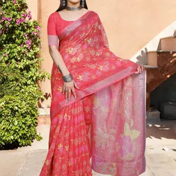 Moda Rapido Floral Zari Saree-image-48