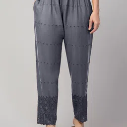 FAMBEE Women Relaxed fit Floral Embroidered Trouser-picture-28