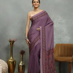 Meena Bazaar Woven Design Printed Art Silk Saree-picture-13