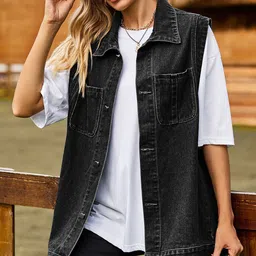 StyleCast Women Longline Denim Jacket-image-95