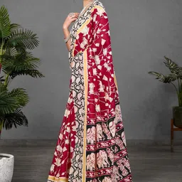 KALINI Ajrak Block Print Saree image 2