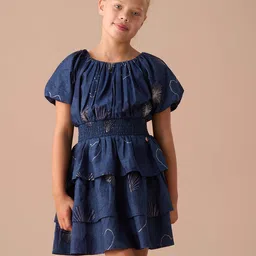 Angel & Rocket Print Peplum Dress-picture-26