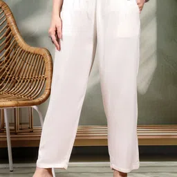 Clora Creation Women Smart Straight Fit Easy Wash Pleated Trousers-image-72