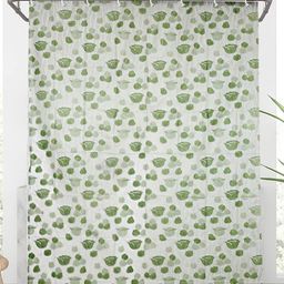 Kuber Industries Green Leaf Print ShowerCurtains-74