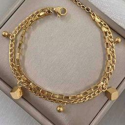 Jewels Galaxy Stainless Steel Gold-Plated Multistrand Bracelet-image-12