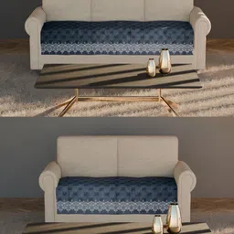 Fashion Throw Grey Printed Velvet 2 Piece Sofa Cover-image-22