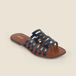 Metro Embellished Leather Block Sandals-41
