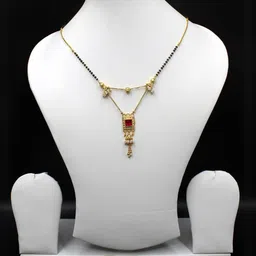 COLOUR OUR DREAMS Gold-Plated Brass Mangalsutra-55