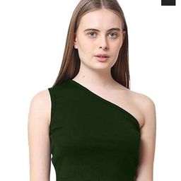 CareDone One Shoulder Cotton Crop Top-picture-17