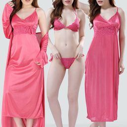 Dreambe Women Lingerie Set Midi Nightdress-picture-48