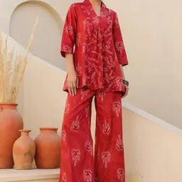 Ziva Fashion Printed V-Neck Tunic With Palazzo-picture-43