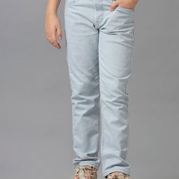 UNDER FOURTEEN ONLY Girls Regular Fit Mid-Rise Low Distress Cotton Jeans-image-48