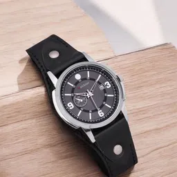 WATCHSTAR Men Dial & Leather Straps Analogue Watch VIN Black 3D BLK dial-38