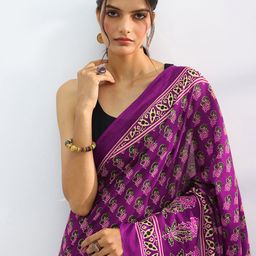 Libas Floral Printed Saree-31