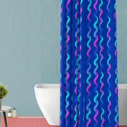 ArtzFolio Blue & Pink Printed Waterproof Shower Curtain-image-85