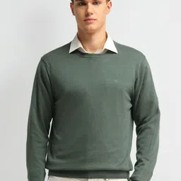Arrow Men Green Round neck Full Sleeves Pullover-picture-28