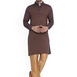 VEERA PARIDHAAN Band Collar Straight Kurta-image-60
