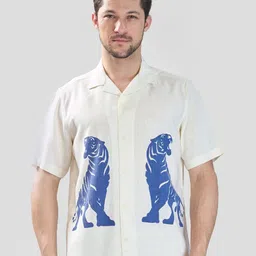 XKIND Men Relaxed Animal Printed Casual Shirt-image-76