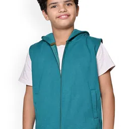 BAESD Boys Fleece Lightweight Open Front Jacket image 1