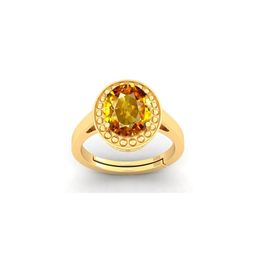 Pranjal Gems Unisex 10.25 Ratti 9.15 Carat Sapphire Pukhraj Gemstone Studded Finger Ring-image-94