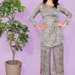 Kaajal by Vidhi Abstract Printed Tunic With Trousers image 4