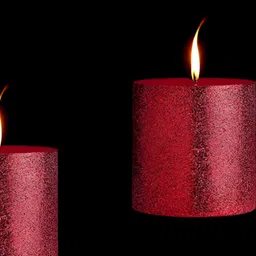 atorakushon Red 2 pieces Pillar Candle-0