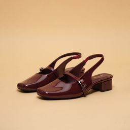 ERIDANI Angelaa Women Round Toe Slingback Closed Toe Mules with Buckle-image-15