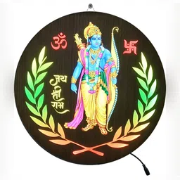 SHRI KHATU SHYAM CREATION Black & Blue Printed Wall Hangings-64