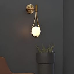 KINIS Gold-Toned Metal Quirky Spherical Shaped Wall Lamp-picture-6