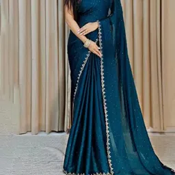 SAADHVI Embellished Beads and Stones Pure Georgette Saree-picture-21