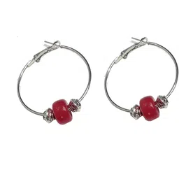 Gurjari Jewellers Hoop Earing with Acralic and Brass Hoop Earring-image-48