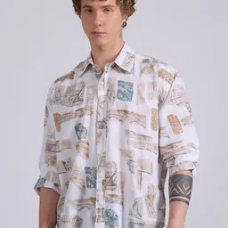 Espanshe Men Printed Casual Shirt-image-77