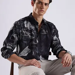 Guns & Sons Club Floral Art Printed Spread Collar Casual Shirt-picture-8