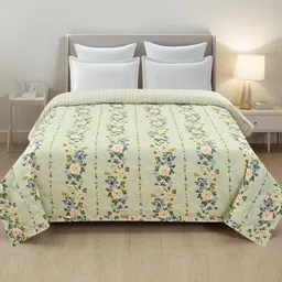 IVAZA Lime Green AC Room Double Bed Microfibre Comforter-image-94