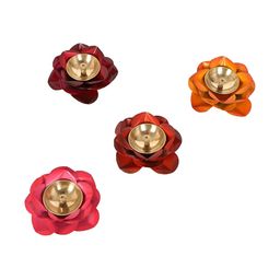 Amaya Decors 4-Pcs Yellow Brass Pooja Diyas-image-92