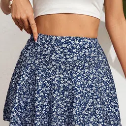 KATECLO Floral Printed A-Line Mini Stylish Skirt-picture-7