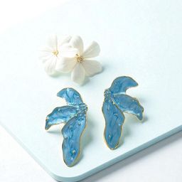 AVANT-GARDE PARIS Gold-Plated Floral Shaped Enamelled Studs-image-71