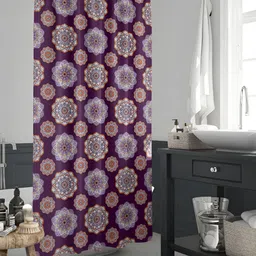 ArtzFolio Purple & White Printed Shower Curtains-image-92