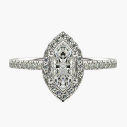 VALANOVA Women 18 Kt 925 Sterling Silver Lab Grown 0.69 CT Diamond Ring 1.53 gm-image-100